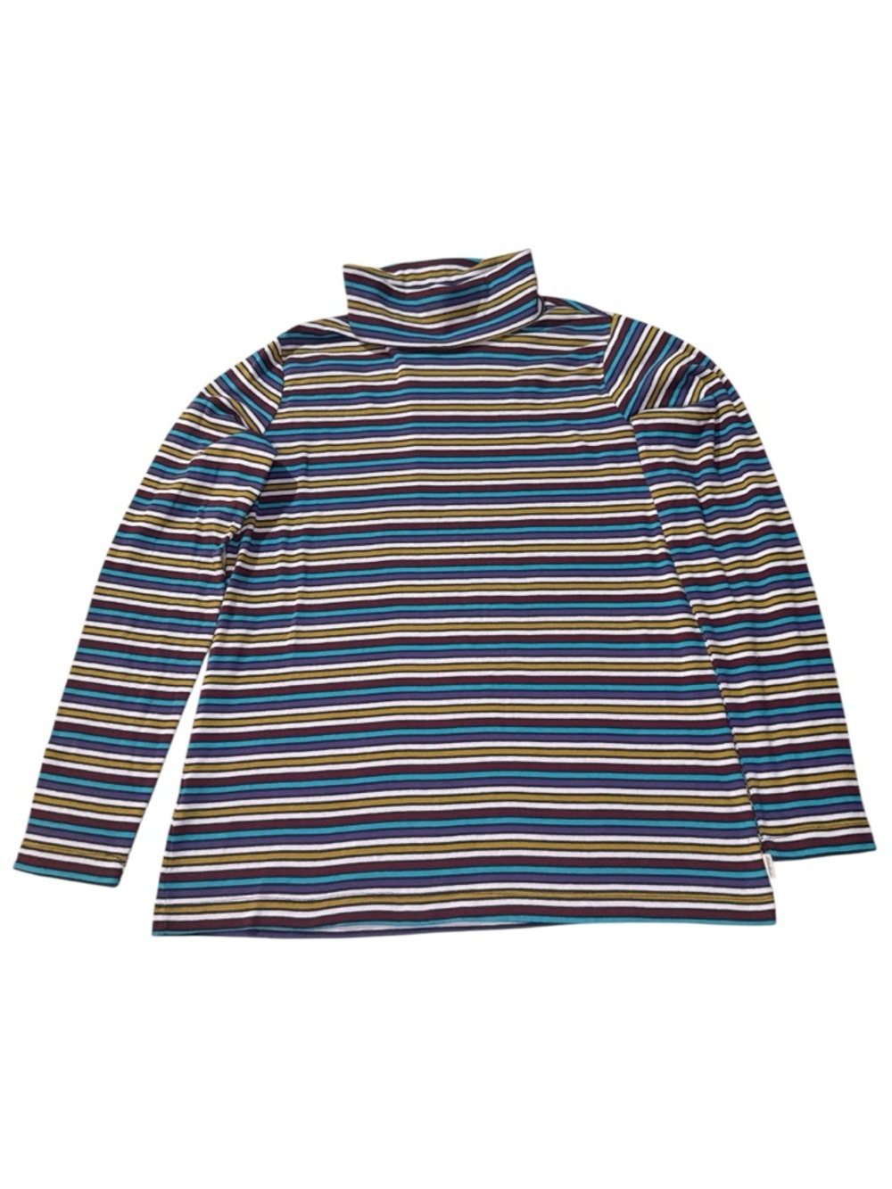 Eddie Bauer TALL Women TXL Striped Long Sleeve Mock Turtleneck Colorful Festival
